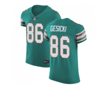 Nike Miami Dolphins #86 Mike Gesicki Aqua Green Alternate Men Stitched NFL Vapor Untouchable Elite Jersey