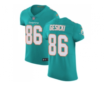 Nike Miami Dolphins #86 Mike Gesicki Aqua Green Team Color Men Stitched NFL Vapor Untouchable Elite Jersey