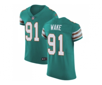 Nike Miami Dolphins #91 Cameron Wake Aqua Green Alternate Men Stitched NFL Vapor Untouchable Elite Jersey