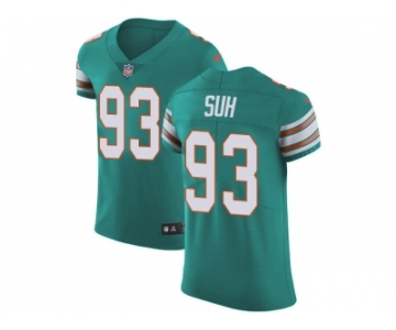 Nike Miami Dolphins #93 Ndamukong Suh Aqua Green Alternate Men Stitched NFL Vapor Untouchable Elite Jersey