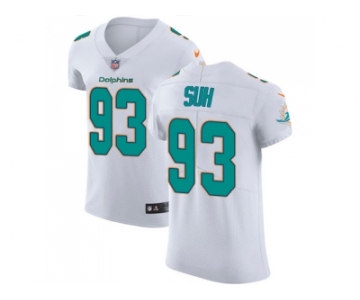 Nike Miami Dolphins #93 Ndamukong Suh White Men Stitched NFL Vapor Untouchable Elite Jersey