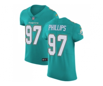 Nike Miami Dolphins #97 Jordan Phillips Aqua Green Team Color Men Stitched NFL Vapor Untouchable Elite Jersey