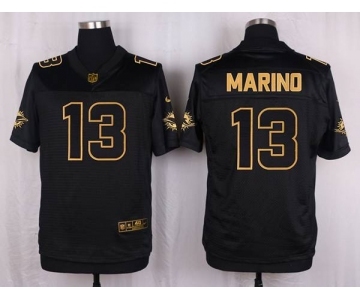 nike nfl jerseys miami dolphins #13 marino black gold collection[Elite]