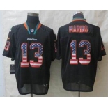 nike nfl jerseys miami dolphins #13 marino black[Elite USA flag fashion]