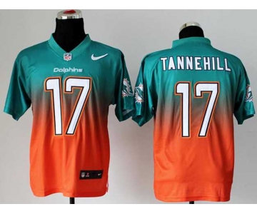 nike nfl jerseys miami dolphins #17 ryan tannehill green-orange[Elite drift fashion][second version]