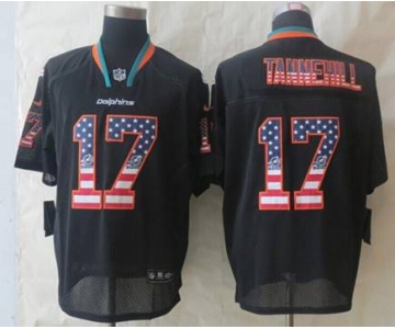 nike nfl jerseys miami dolphins #17 tannehill black[Elite USA flag fashion]