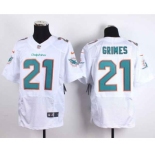 nike nfl jerseys miami dolphins #21 grimes white[Elite][grimes]