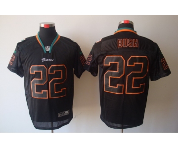 nike nfl jerseys miami dolphins #22 bush black[Elite lights out]