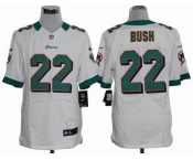 nike nfl jerseys miami dolphins #22 bush white[elite]