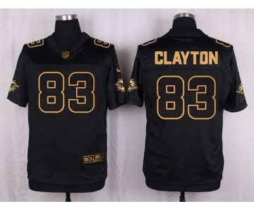 nike nfl jerseys miami dolphins #83 clayton black gold collection[Elite]