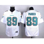 nike nfl jerseys miami dolphins #89 parker white[Elite]