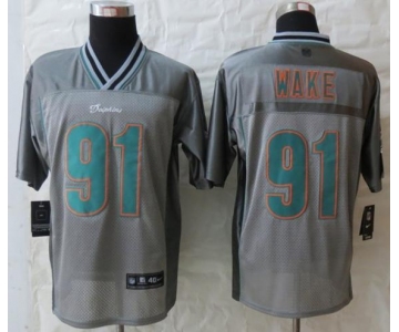 nike nfl jerseys miami dolphins #91 wake grey[Elite vapor]