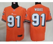 nike nfl jerseys miami dolphins #91 wake orange[Elite]