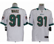 nike nfl jerseys miami dolphins #91 wake white[Elite]