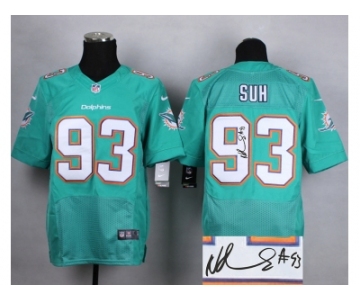 nike nfl jerseys miami dolphins #93 suh green[Elite signature]