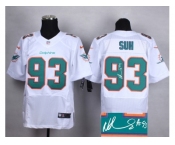 nike nfl jerseys miami dolphins #93 suh white[Elite signature]