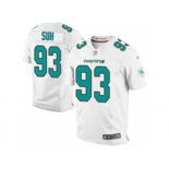 nike nfl jerseys miami dolphins #93 suh white[Elite]