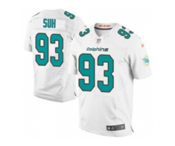 nike nfl jerseys miami dolphins #93 suh white[Elite]