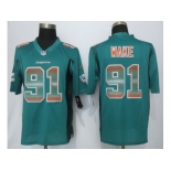 2015 new nike miami dolphins #91 wake green strobe jerseys[limited]