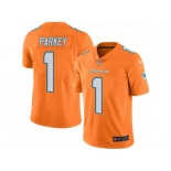 Men Nike Miami Dolphins #1 Cody Parkey Limited Orange Rush Vapor Untouchable NFL Jersey