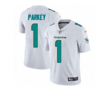 Men Nike Miami Dolphins #1 Cody Parkey White Vapor Untouchable Limited Player NFL Jersey