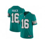 Men Nike Miami Dolphins #16 Matt Haack Aqua Green Alternate Vapor Untouchable Limited Player NFL Jersey