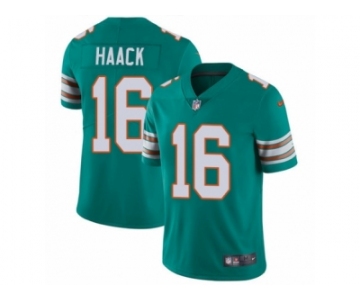 Men Nike Miami Dolphins #16 Matt Haack Aqua Green Alternate Vapor Untouchable Limited Player NFL Jersey