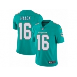 Men Nike Miami Dolphins #16 Matt Haack Aqua Green Team Color Vapor Untouchable Limited Player NFL Jersey