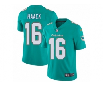 Men Nike Miami Dolphins #16 Matt Haack Aqua Green Team Color Vapor Untouchable Limited Player NFL Jersey