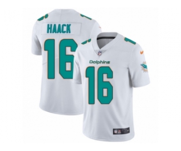 Men Nike Miami Dolphins #16 Matt Haack White Vapor Untouchable Limited Player NFL Jersey