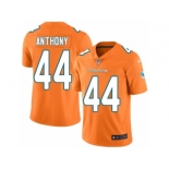 Men Nike Miami Dolphins #44 Stephone Anthony Limited Orange Rush Vapor Untouchable NFL Jersey