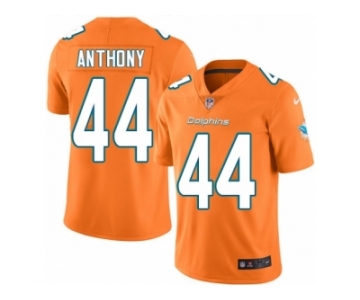 Men Nike Miami Dolphins #44 Stephone Anthony Limited Orange Rush Vapor Untouchable NFL Jersey