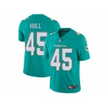 Men Nike Miami Dolphins #45 Mike Hull Aqua Green Team Color Vapor Untouchable Limited Player NFL Jersey