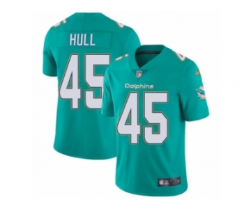 Men Nike Miami Dolphins #45 Mike Hull Aqua Green Team Color Vapor Untouchable Limited Player NFL Jersey