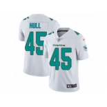 Men Nike Miami Dolphins #45 Mike Hull White Vapor Untouchable Limited Player NFL Jersey