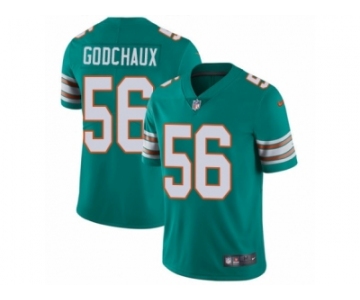 Men Nike Miami Dolphins #56 Davon Godchaux Aqua Green Alternate Vapor Untouchable Limited Player NFL Jersey