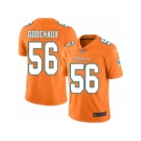 Men Nike Miami Dolphins #56 Davon Godchaux Limited Orange Rush Vapor Untouchable NFL Jersey