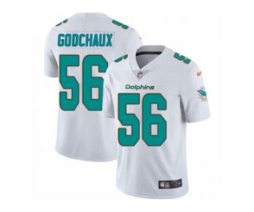 Men Nike Miami Dolphins #56 Davon Godchaux White Vapor Untouchable Limited Player NFL Jersey