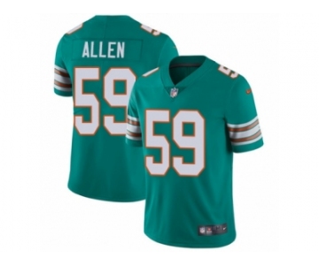 Men Nike Miami Dolphins #59 Chase Allen Aqua Green Alternate Vapor Untouchable Limited Player NFL Jersey