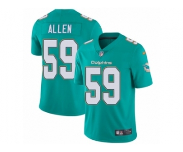 Men Nike Miami Dolphins #59 Chase Allen Aqua Green Team Color Vapor Untouchable Limited Player NFL Jersey