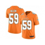 Men Nike Miami Dolphins #59 Chase Allen Limited Orange Rush Vapor Untouchable NFL Jersey