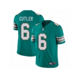 Men Nike Miami Dolphins #6 Jay Cutler Aqua Green Alternate Vapor Untouchable Limited Player NFL Jersey