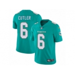 Men Nike Miami Dolphins #6 Jay Cutler Aqua Green Team Color Vapor Untouchable Limited Player NFL Jersey