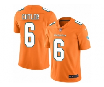 Men Nike Miami Dolphins #6 Jay Cutler Limited Orange Rush Vapor Untouchable NFL Jersey