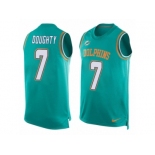 Men Nike Miami Dolphins #7 Brandon Doughty Limited Aqua Green Player Name & Number Tank Top NFL Jersey