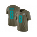 Men Nike Miami Dolphins #8 Matt Moore Limited Olive 2017 Salute to Service NFL Jersey