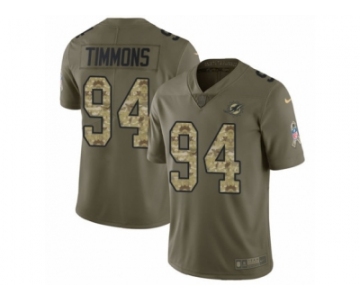 Men Nike Miami Dolphins #94 Lawrence Timmons Limited Olive Camo 2017 Salute to Service NFL Jersey