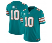 Men's Miami Dolphins #10 Tyreek Hill Aqua F.U.S.E Alternate With 3-Star C Patch Vapor Limited Stitched Football Jersey