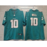 Men's Miami Dolphins #10 Tyreek Hill Green 2023 FUSE Vapor Limited Throwback Stitched Jersey