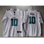 Men's Miami Dolphins #10 Tyreek Hill White 2023 FUSE Vapor Untouchable Stitched Jersey